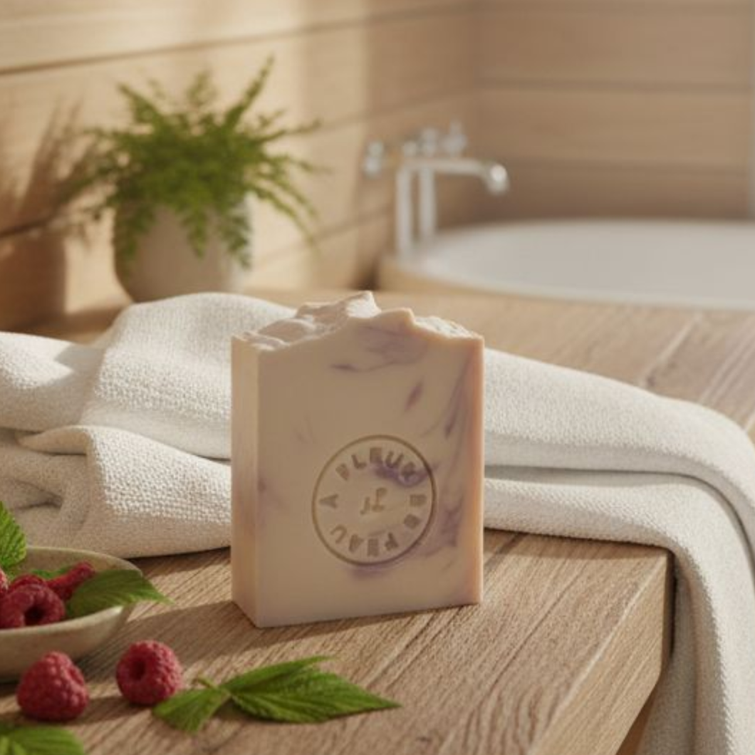 Savon crème de framboise