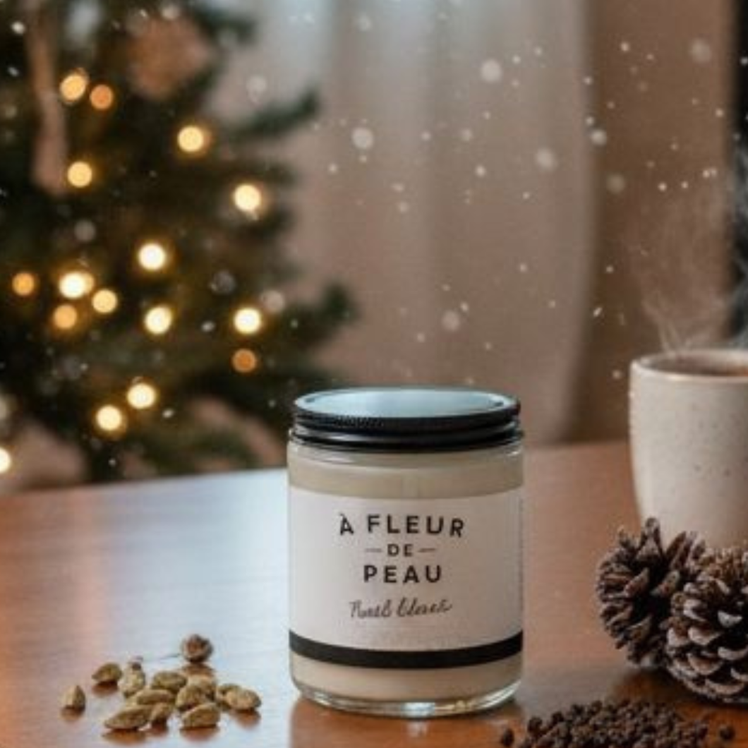 Chandelle Noël blanc